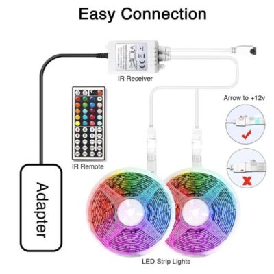 65.6 ft Durable Led Strip Lights made of 5050 rgb led lights with multi colors