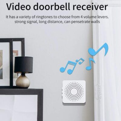 Smart wireless doorbell camera, night vision video, home security monitor.