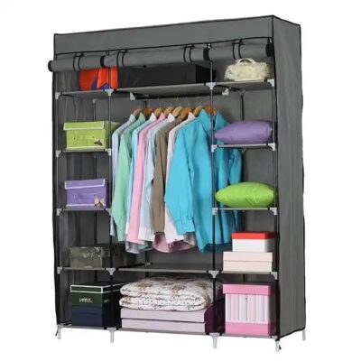 5-Layer 12-Compartment Non-woven Fabric Wardrobe Portable Closet