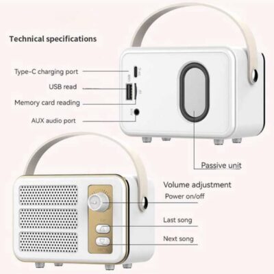 K3 Retro Bluetooth-compatible Speaker