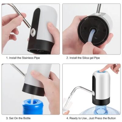 Electric 5 gallons Liquid Bottle Pump USB Charge Automatic Portable Home Drinking  Water Dispenser